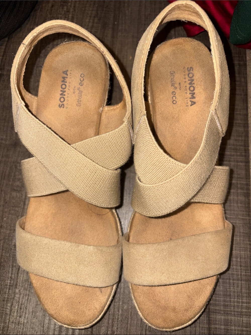 SONOMA Tan Crisscross Slingback Sandals